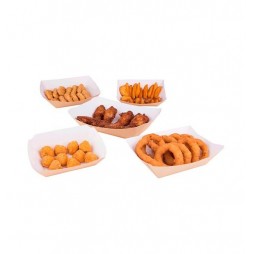 Barqueta Cartón Kraft 250cc Comida Rápida Pequeña (Pack 1000 unid.)