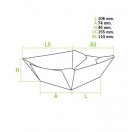 Barqueta Cartón Kraft 350cc Comida Rápida Mediana (Pack 1000 unid.)