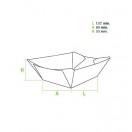 Barqueta Cartón Kraft 525cc Comida Rápida Grande (Pack 500 unid.)