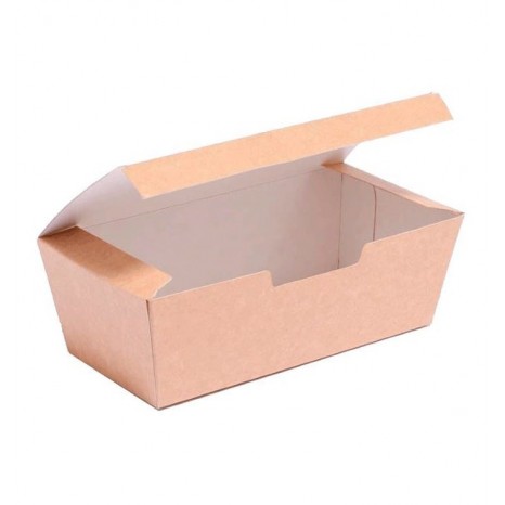 Caja Comida para Llevar Kraft 16,5x7,5x6cm (Pack 600 Unid.)