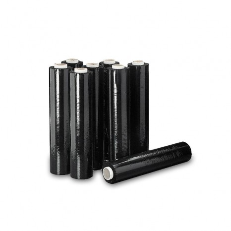 Film Estirable Manual Negro Rollo 23 Micras Canuto Fino (Caja 6 Unid.)