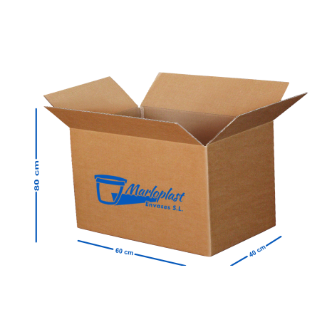 Caja cartón de doble canal 60x40x51 cm Pack 5 Unds