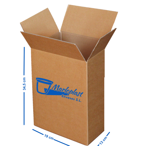 Caja cartón "Pequeña" de doble canal 13x19x34,5 cm Pack 10 Unds