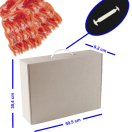 CAJA DE LONCHEADOS CON ASA  ANÓNIMA BLANCA 50,5x30,4x9,2 PACK 10 UNIDS