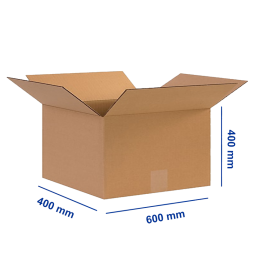 CAJA CARTÓN DOBLE CANAL 60X40X40 (PACK 10 UNDS)