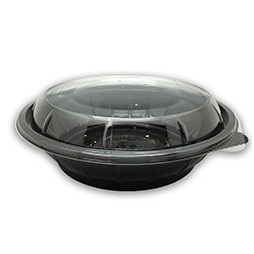  Ensaladera PET Redonda Base Negra 1000ml