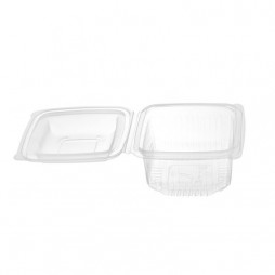 Tarrina Bisagra Rectangular PET 1500 ml. (Caja 300 unid.)