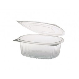 Tarrina Bisagra Rectangular PET 2000 ml. (Caja 300 unid.)