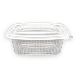 Tarrina Bisagra Rectangular PP 375ml (Caja 600 unid.)